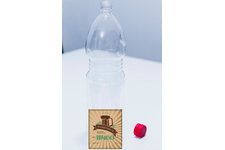 Бутылка ПЭТ 1л  жесткий пластик (прозрачная) с этикеткой