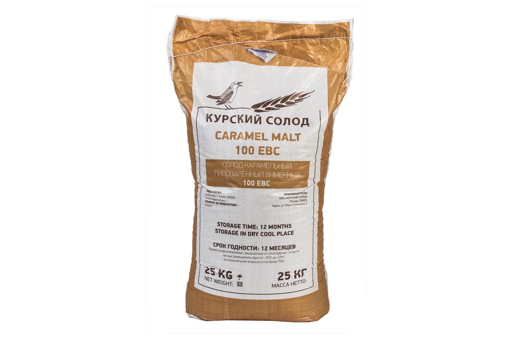 Курский солод карамельный Cara 100 EBC 25 кг мешок купить | Интернет ...
